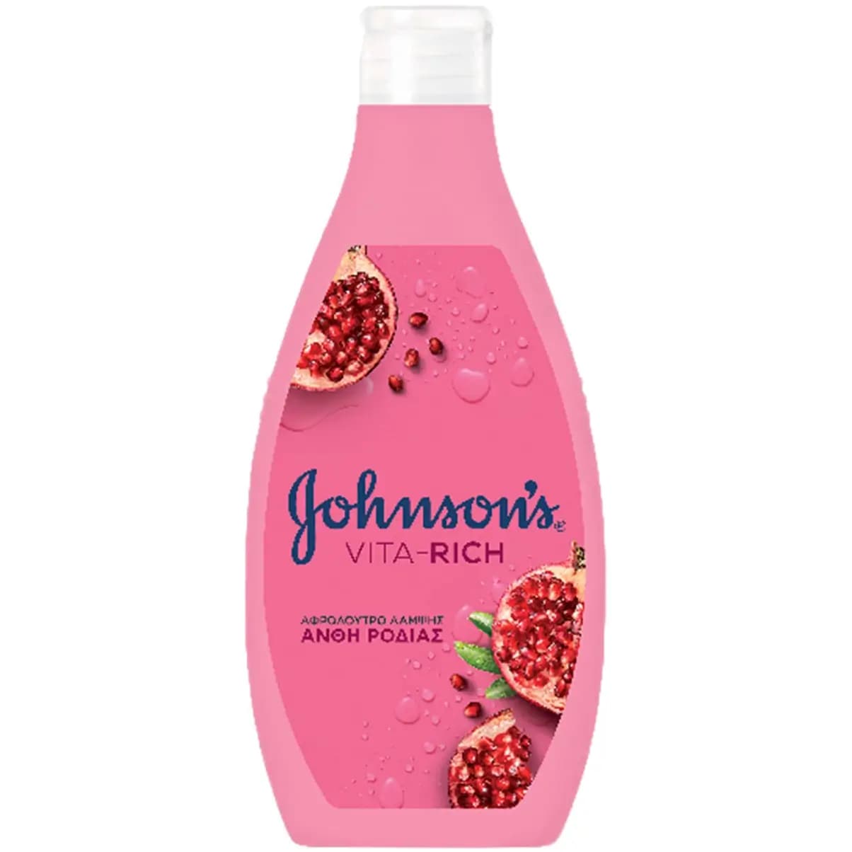شامپو بدن روشن‌کننده جانسون ویتا ریچ عصاره گل انار 750 میل Johnson’s Vita-Rich Brightening Body Wash with Pomegranate Flower — تصویر ۲