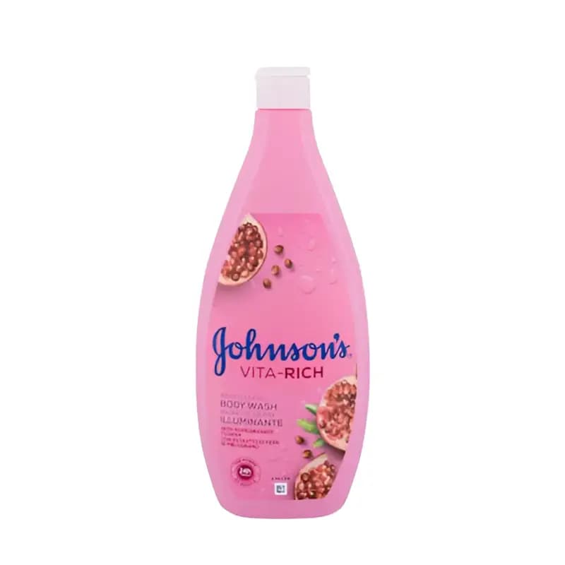 شامپو بدن روشن‌کننده جانسون ویتا ریچ عصاره گل انار 750 میل Johnson’s Vita-Rich Brightening Body Wash with Pomegranate Flower — تصویر ۶