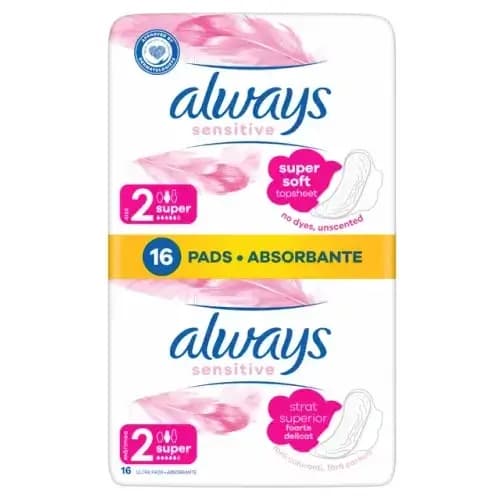 نوار بهداشتی آلویز سنسیتیو (ضد حساسیت) سایز ۲ -بسته 16 عددی ALWAYS SENSITIVE LONG X16