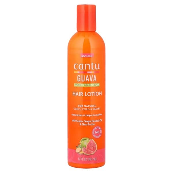 لوسیون تقویتکننده و محافظ حرارت موی کانتو مدل گواوا 335 میل Cantu Guava Length Retention Hair Lotion — تصویر ۳