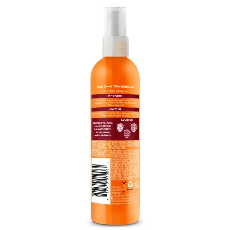 اسپری درخشان‌کننده و تثبیت‌کننده روغن نارگیل کانتو 237 میل Cantu Coconut Oil Shine & Hold Mist — تصویر ۳