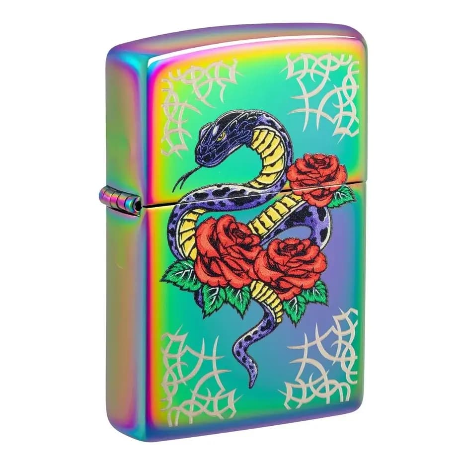 فندک زیپو Zippo 48395 Rose Snake Tattoo Design