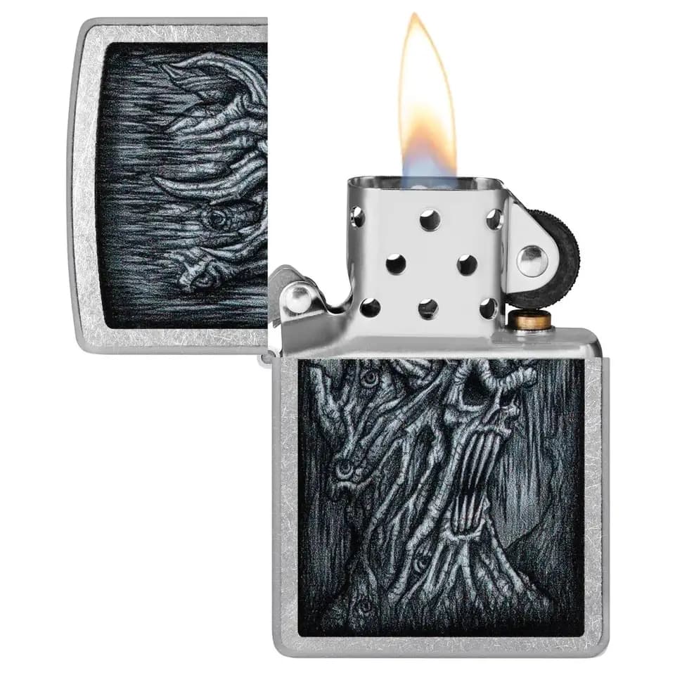 فندک زیپو Zippo 48681 Evil Tree Design Street Chrome Finish — تصویر ۳