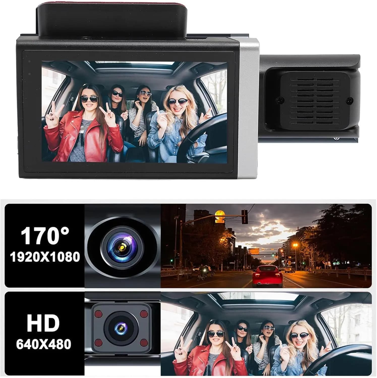 دوربین ثبت وقایع خودرو با دوربین عقب مدل BlackBox M7 سه لنز — تصویر ۱۲