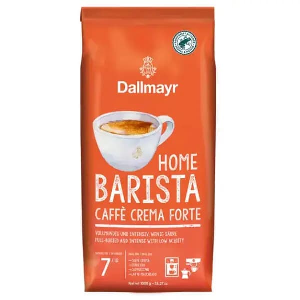 دانه قهوه دالمایر هوم باریستا کافه کرما فورته 1کیلوگرم Dallmayr Home Barista Caffe Crema Forte — تصویر ۲