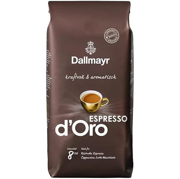 دانه قهوه دالمایر اسپرسو دورو دارک رست با کرمای غلیظ 1 کیلوگرم Dallmayr Espresso d’Oro — تصویر ۲