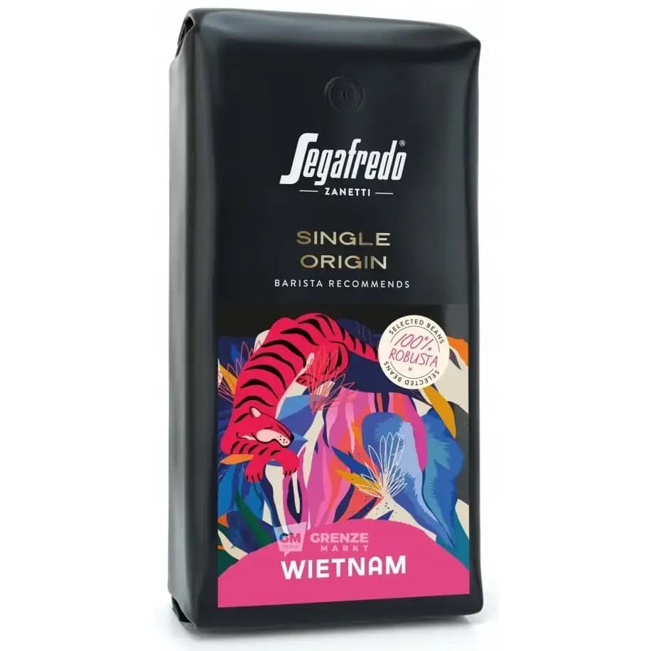 دانه قهوه سگافردو ویتنام با کافئین بالا ۱۰۰٪ روبوستا ۱ کیلوگرم Segafredo Single Origin Wietnam
