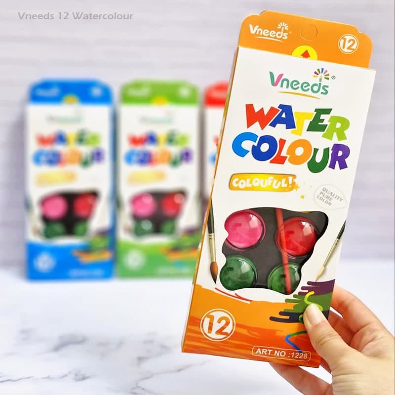 آبرنگ 12 رنگ Vneeds — تصویر ۶