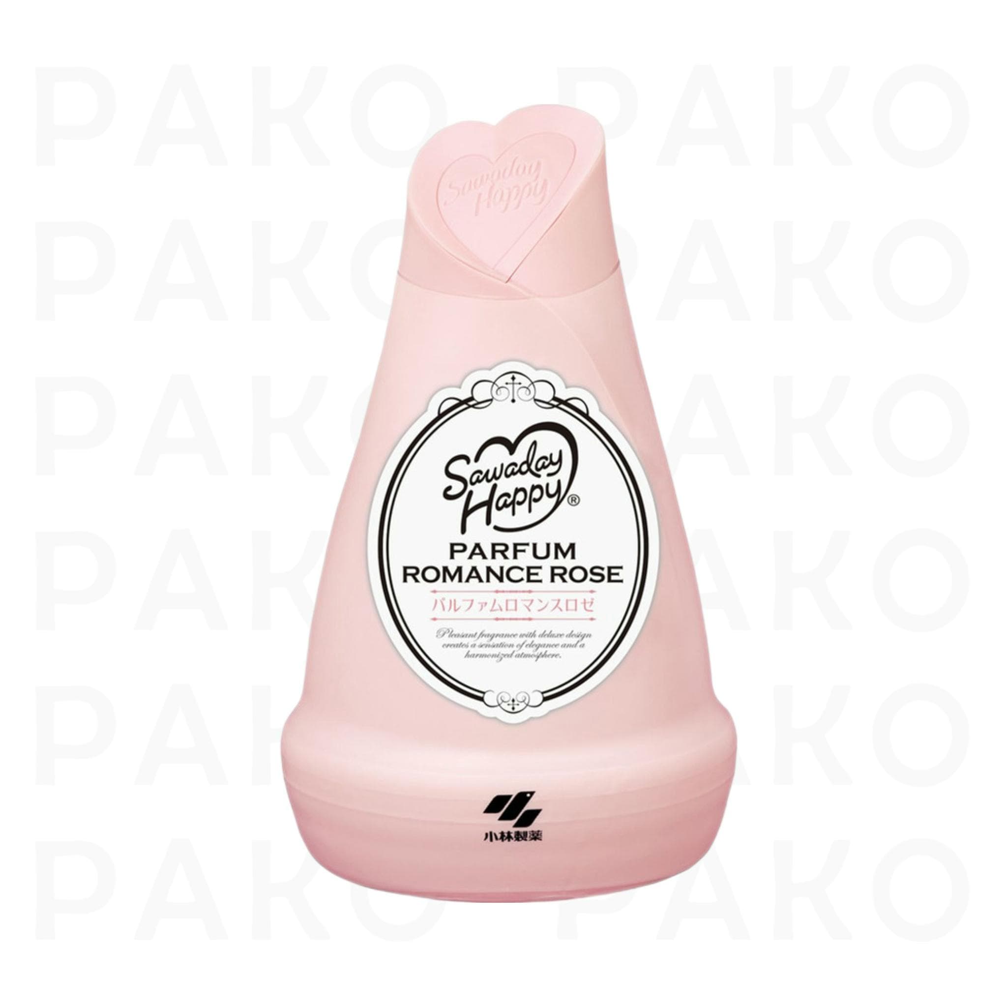ژل خوشبو کننده و بوگیر ساوادی ژاپن رایحه گلی و میوه‌ای صورتی ۱۲۰ گرم Sawaday Happy Parfum Romance Rose — تصویر ۵