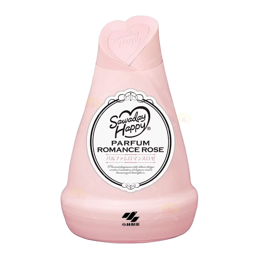 ژل خوشبو کننده و بوگیر ساوادی ژاپن رایحه گلی و میوه‌ای صورتی ۱۲۰ گرم Sawaday Happy Parfum Romance Rose — تصویر ۴