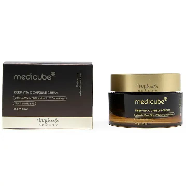 کرم کپسولی ویتامین سی مدیکیوب روشن‌کننده قوی و درمان لک صورت ۵۵ گرم Medicube Deep Vita C Capsule Cream