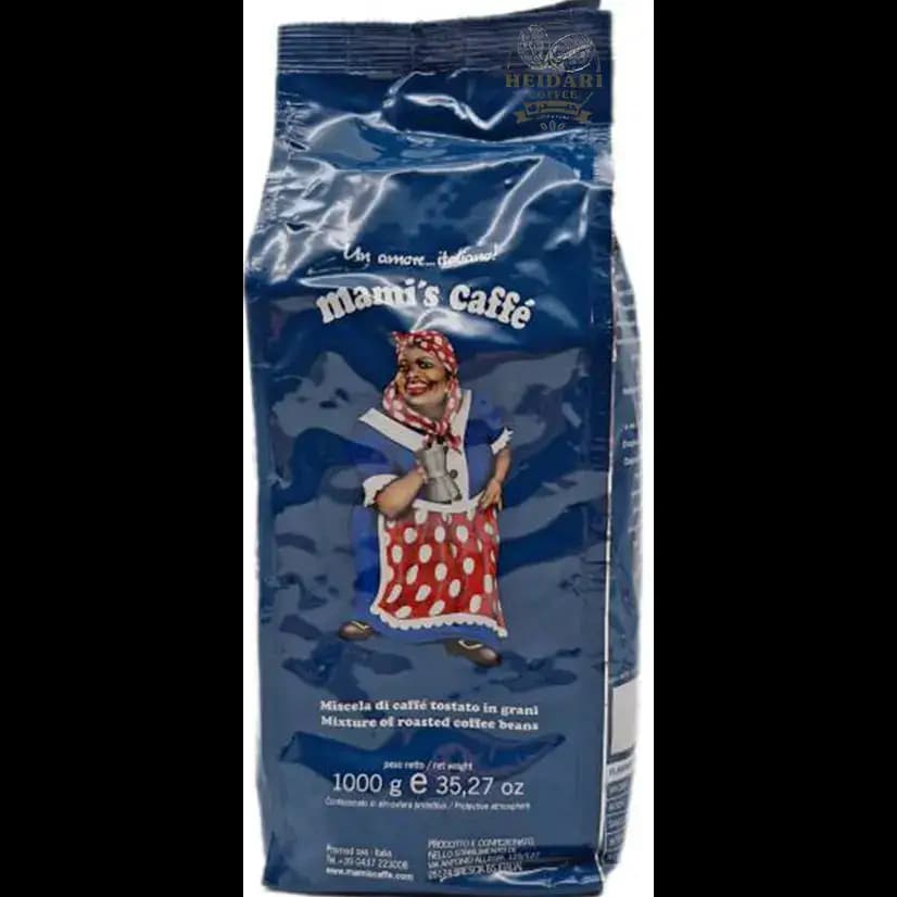 دانه قهوه مامیز کافی آمابیل ۱ کیلوگرم ۸۵٪ روبوستا و 15% عربیکا با کرمای غلیظ Mami’s Caffe Amabile
