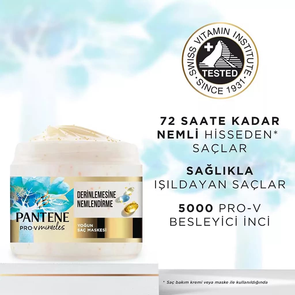 ماسک مو پنتن آبرسان عمیق حاوی بیوتین و مروارید 300 میل Pantene PRO-V Miracles Hydration Maske — تصویر ۱۰