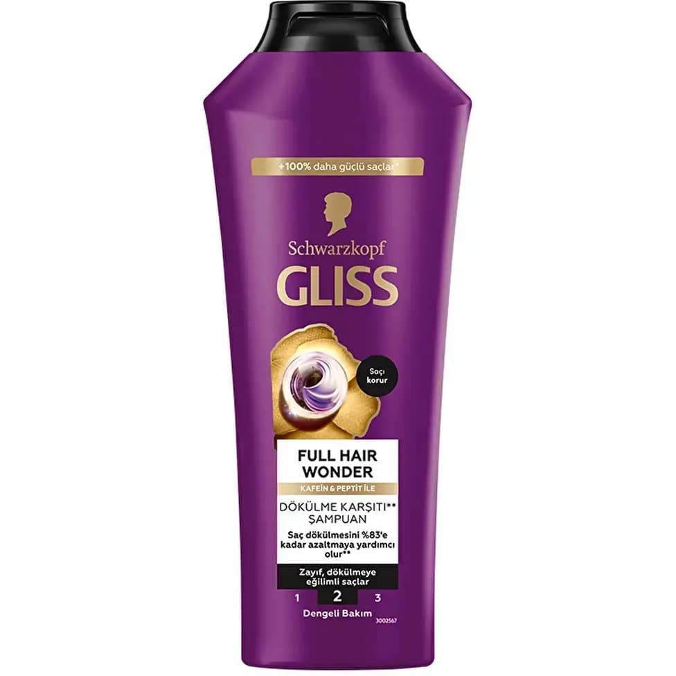 شامپو تقویت‌کننده، حجم‌دهنده و ضد شکنندگی گلیس 400 میلی‌لیتر Gliss Full Hair Wonder