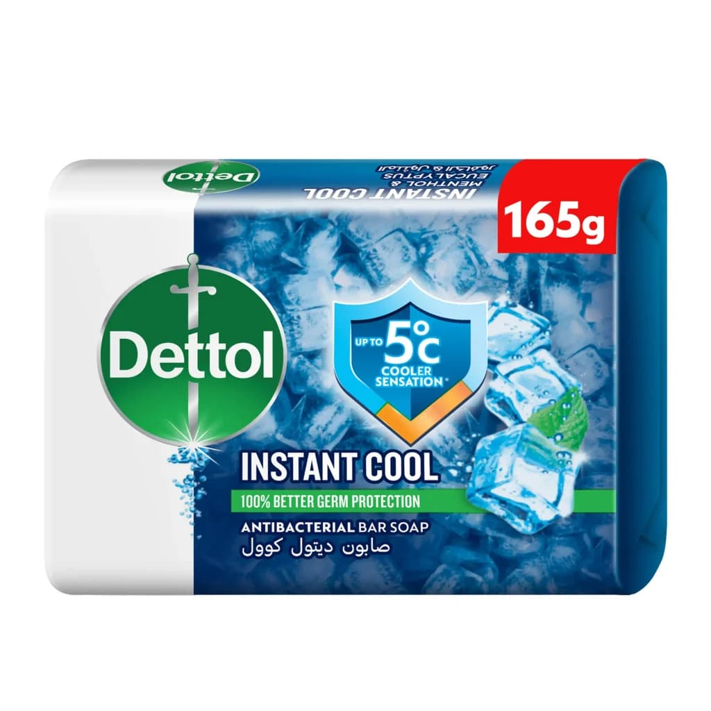 صابون آنتی باکتریال وخنک کننده دتول 165 گرم Dettol Instant Cool — تصویر ۷