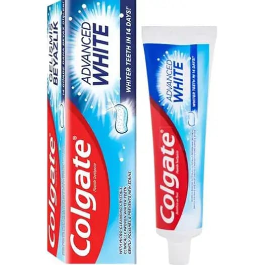خمیر دندان کلگیت سفیدکننده مدل ادونس وایت 100 میل Colgate Fluoride Advanced White Toothpaste — تصویر ۲