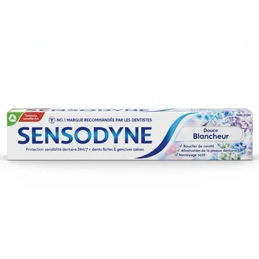خمیر دندان سنسوداین سفید کننده ملایم 75 میل Sensodyne Douce Blancheur Whitening Toothpaste — تصویر ۳