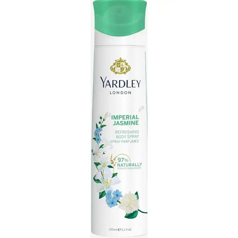 اسپری بدن زنانه یاردلی با رایحه یاس و شب بو 150 میل Yardley London Imperial Jasmine Body Spray For Women