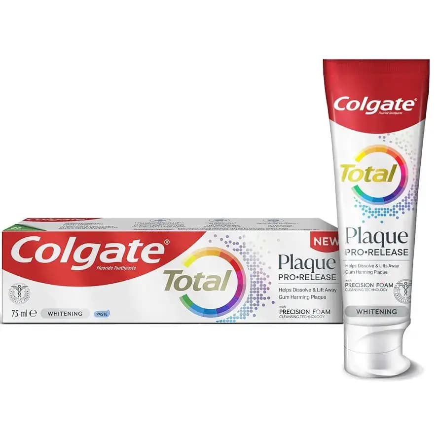 خمیر دندان کلگیت توتال پلاک پرو-ریلیز ضد جرم و پلاک ۷۵ میل Colgate Plaque Pro Release — تصویر ۳