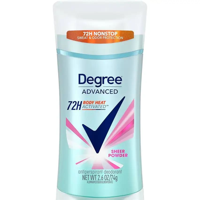 استیک ضد تعریق و مام زنانه دگری با رایحه پودری 72ساعته Degree Advanced body heat activated sheer powder — تصویر ۲