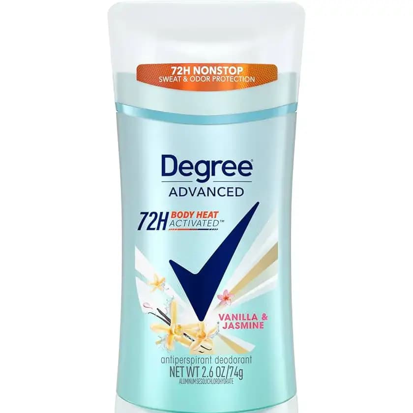 استیک ضد تعریق و دئودورانت زنانه دگری ادونس 74گرم Degree Advanced 72H body heat activated Vanilla & Jasmine