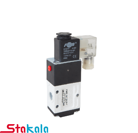 شیر برقی پنوماتیک سایز 1/4 اینچ برند FMS