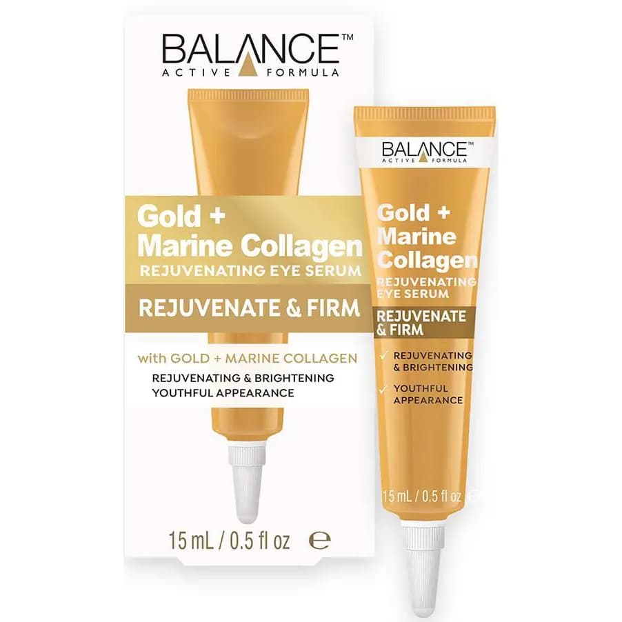سرم دور چشم طلا و کلاژن بالانس جوانساز و روشن‌کننده ۱۵ میل Balance Active Formula Gold + Marine Collagen Rejuvenating Eye Serum