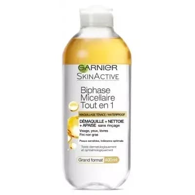 میسلار واتر دوفاز گارنیه طلایی حاوی روغن آرگان 400 میل Garnier SkinActive Micellaire Biphase All in one