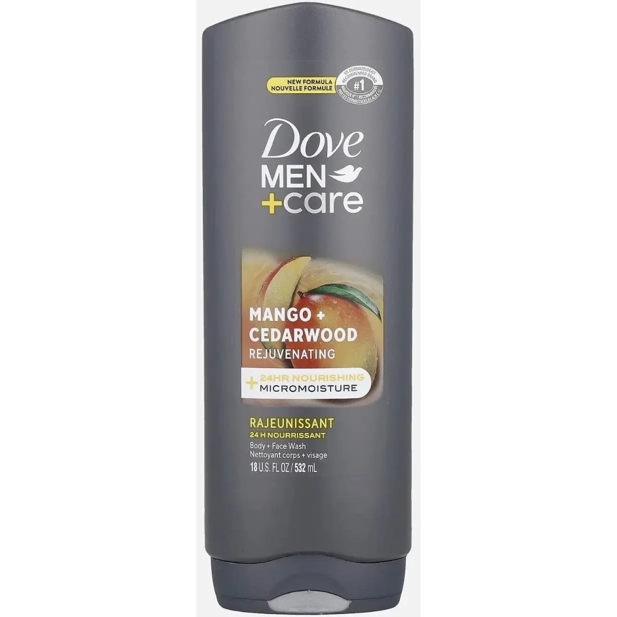 شامپو بدن و صورت داو مردانه با رایحه انبه و سدر آبرسان 532 میل Dove Men + Care, Mango + Cedarwood Body and Face Wash