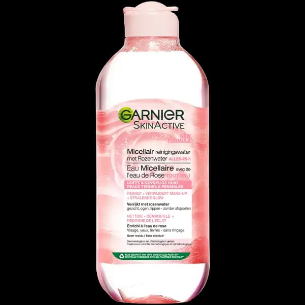 میسلار واتر گارنیه حاوی گل رز و سالیسیلیک اسید شفاف کننده پوست کدر 400 میل Garnier SkinActive Micellair Reinigingswater met Rozenwater