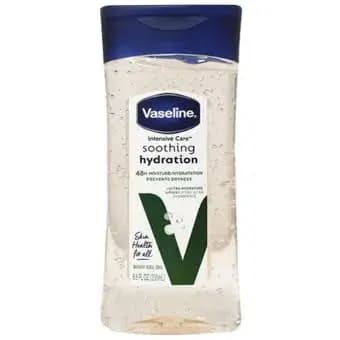 ژل روغن بدن وازلین براق کننده و آبرسان قوی 48 ساعته 200 میل Vaseline Soothing Hydration Body Gel Oil