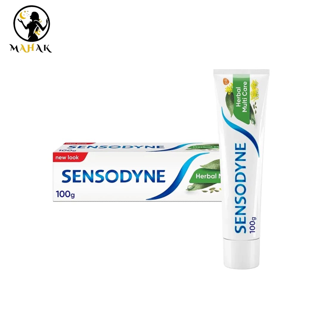 خمیر دندان سنسوداین اکالیپتوس و رازیانه (مناسب دندان‌های حساس به سرما و گرما) 100گرم Sensodyne Herbal Toothpaste For Sensitive Teeth — تصویر ۴