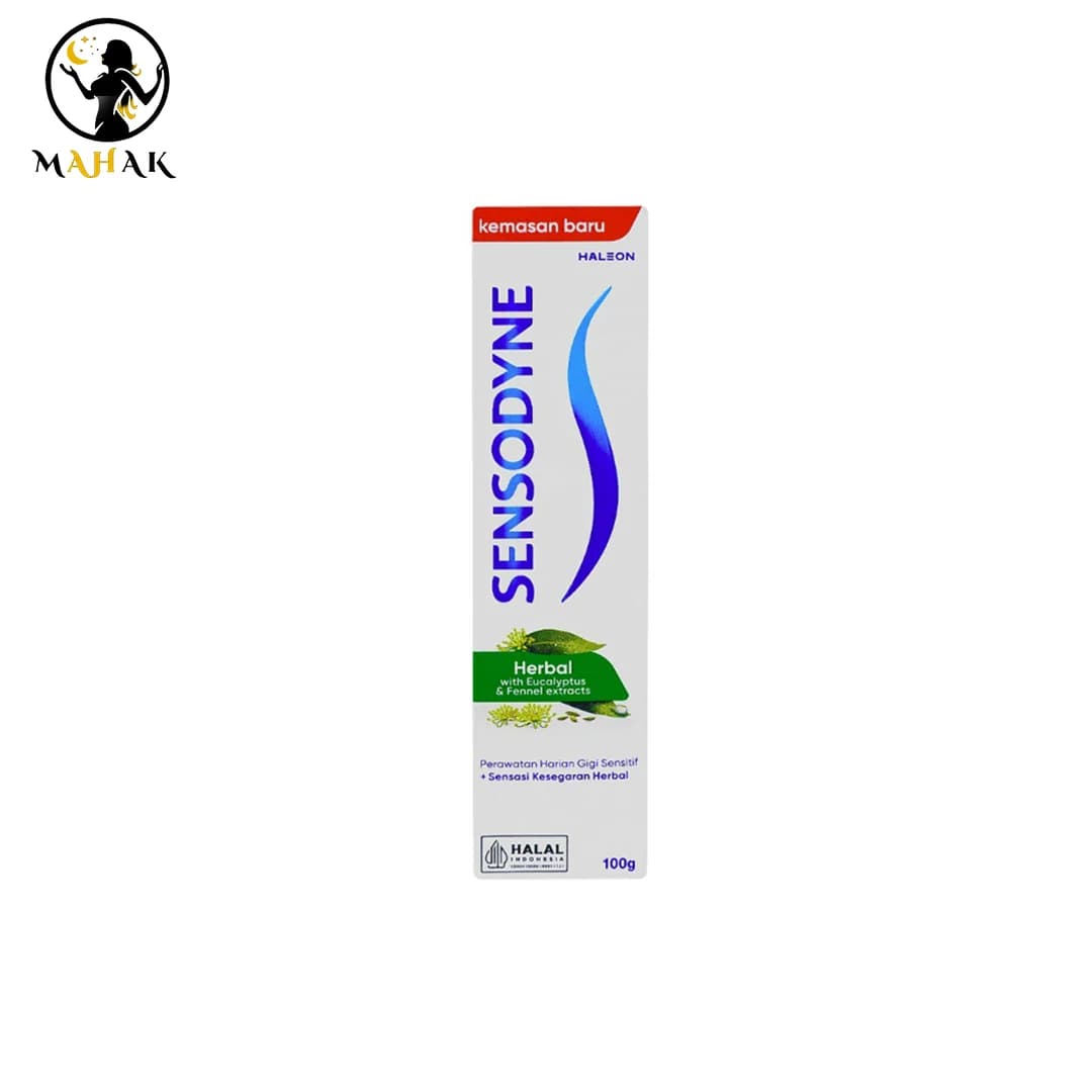 خمیر دندان سنسوداین اکالیپتوس و رازیانه (مناسب دندان‌های حساس به سرما و گرما) 100گرم Sensodyne Herbal Toothpaste For Sensitive Teeth — تصویر ۳