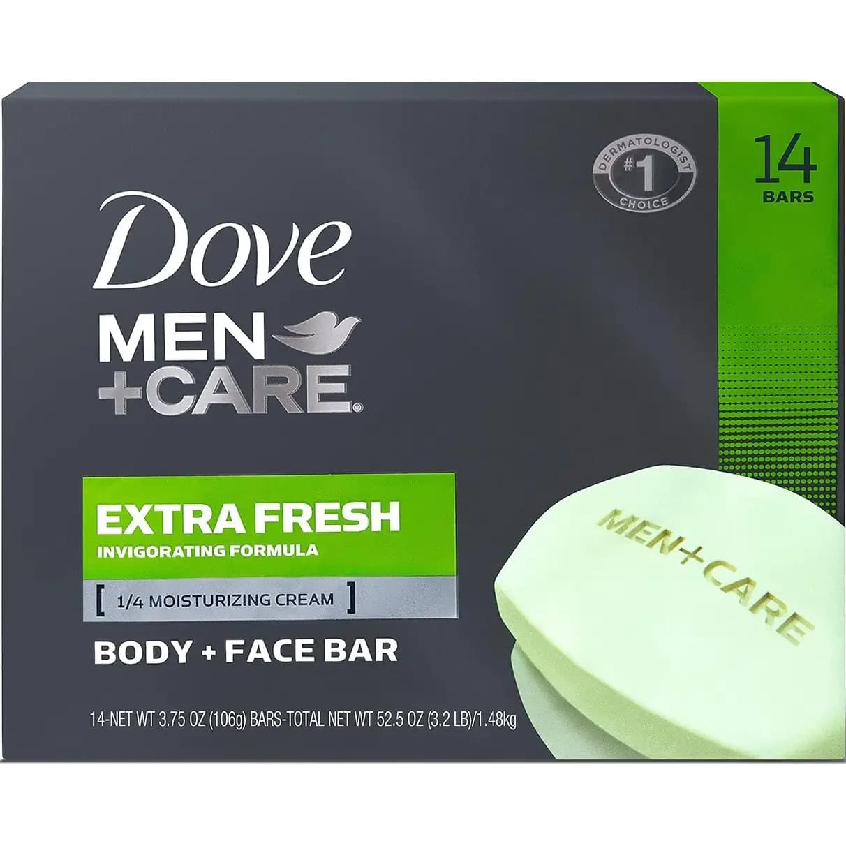 پن شستشوی صورت و بدن داو مردانه مدل اکسترا فرش 106 کرم Dove, Men + Care, Body + Face Bar, Extra Fresh