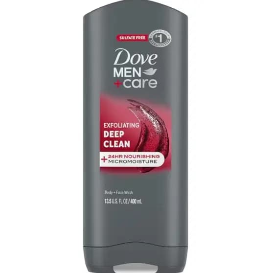 شامپو بدن و صورت لایه‌بردار داو مردانه دیپ کلین اسکراب عمیق و بدون سولفات 532 میل Dove Men+Care Deep Clean Micro Moisture Purifying Body Wash