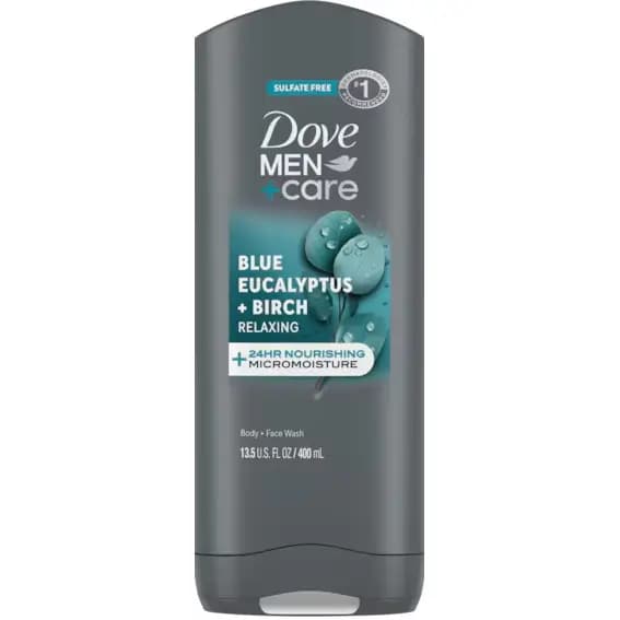 شامپو بدن و صورت داو مردانه مدل اکالیپتوس خنک‌کننده و آبرسان قوی 532میل Dove Men+Care Blue Eucalyptus and Birch Body Wash