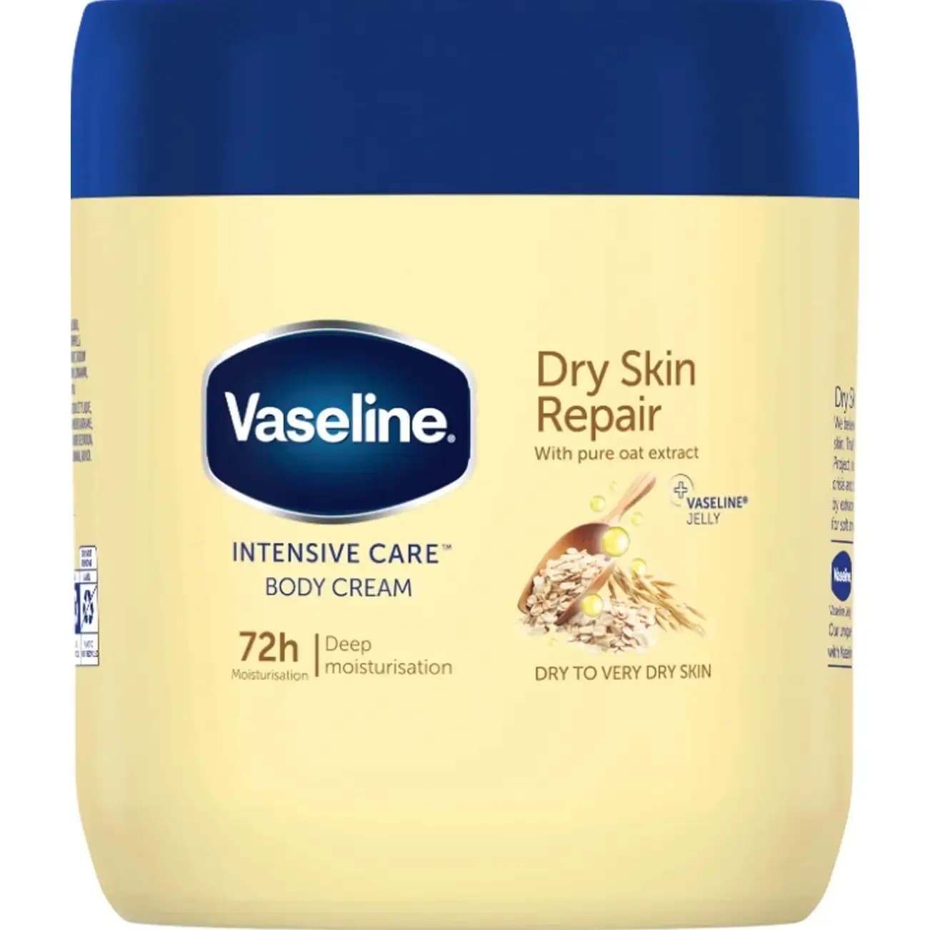 کرم بدن وازلین ترمیم کننده پوست خشک با رطوبت‌رسانی 72 ساعته 400 میل Vaseline Intensive Care Dry Skin Repair Body Cream