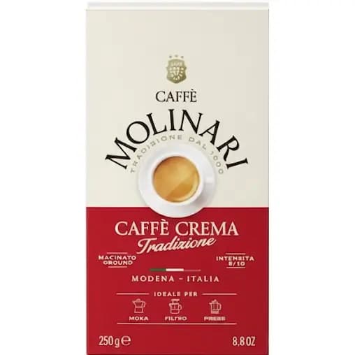 پودر قهوه مولیناری قرمز 70عربیکا ۲۵۰ گرم Molinari Tradizione ground coffee