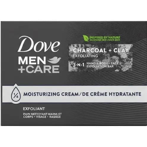 صابون زغال و خاک رس لایه بردار و مرطوب کننده داو مردانه 106 گرم Dove Men+Care Body + Face Bar — تصویر ۳
