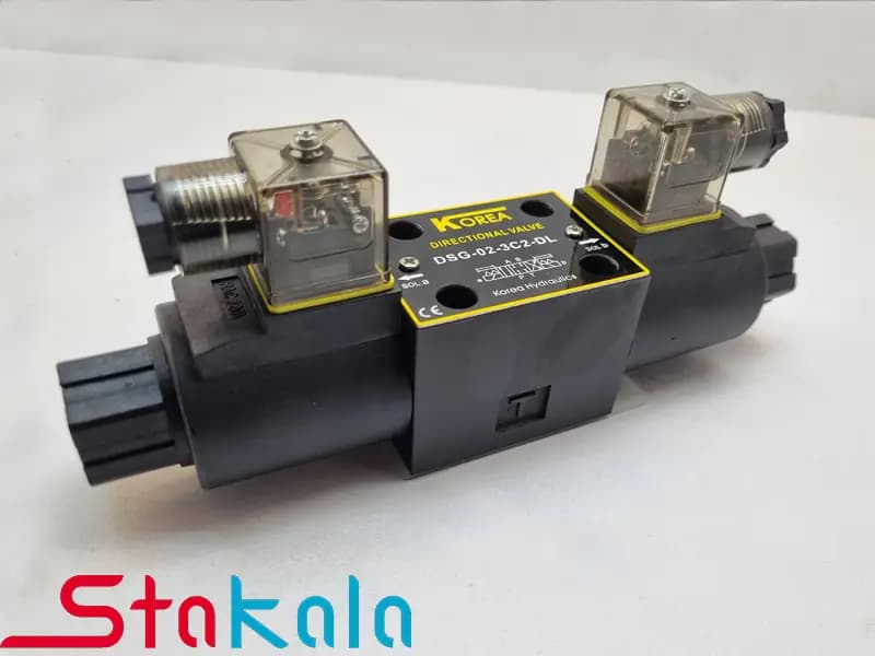 شیر هیدرولیک برقی کنترل جریان 4/3 دو بوبین(سایز ۱/۴) NG6 Cetop3 سری DSG-02 برند Korea — تصویر ۳