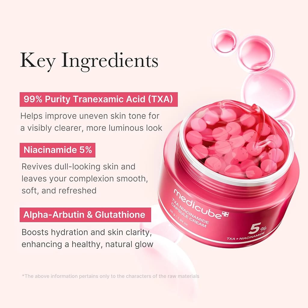 کرم کپسولی ضد لک مدی کیوب medicube TXA Niacinamide Capsule Cream — تصویر ۳