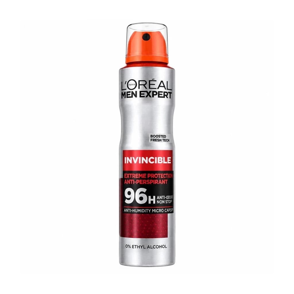 اسپری ضد تعریق 96 ساعته مردانه لورال Men Expert Invisible Extreme Protection 96H