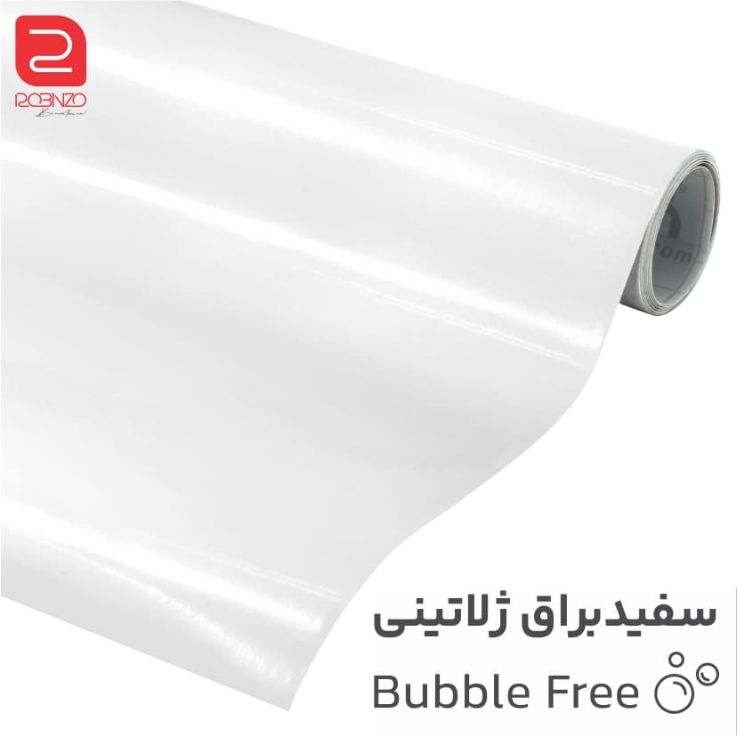 برچسب سفید براق ژلاتینی ضخیم عرض 60 — تصویر ۲