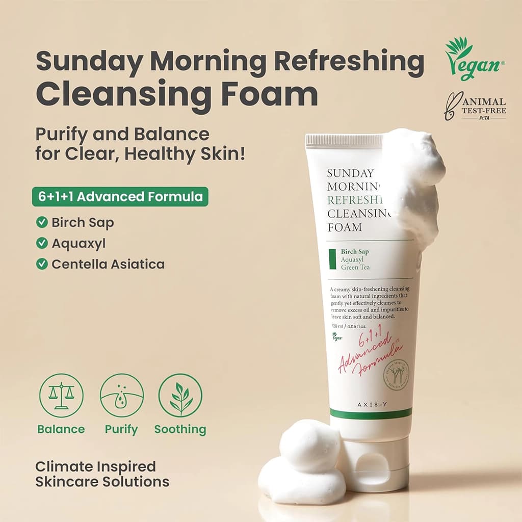 فوم پاک کننده ملایم سان دی مورنینگ اکسیس وای AXIS-Y SUNDAY MORNING REFRESHING CLEANSING FOAM — تصویر ۹