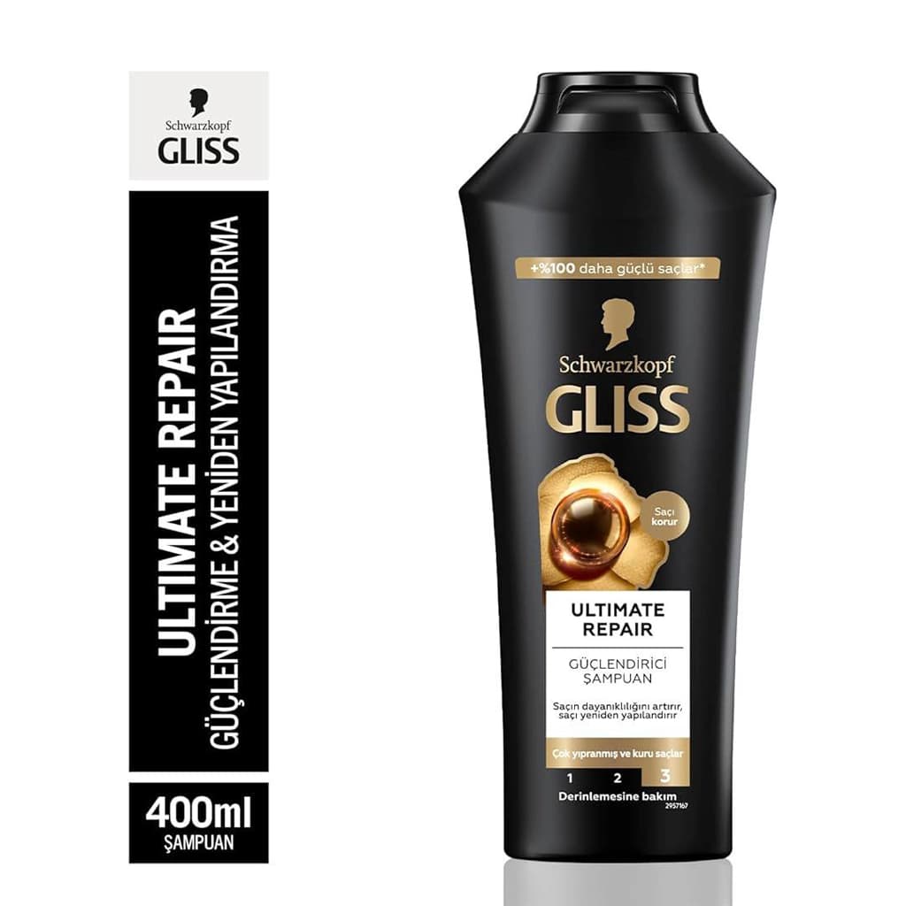 شامپو گلیس ترمیم کننده مدل GLISS shampoo Ultimate Repair 400ml — تصویر ۷