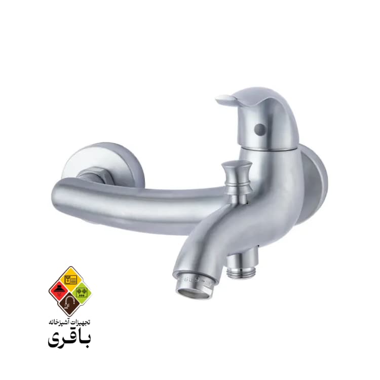 شیر حمام مدل اکتاو کروم مات راسان — تصویر ۱۱