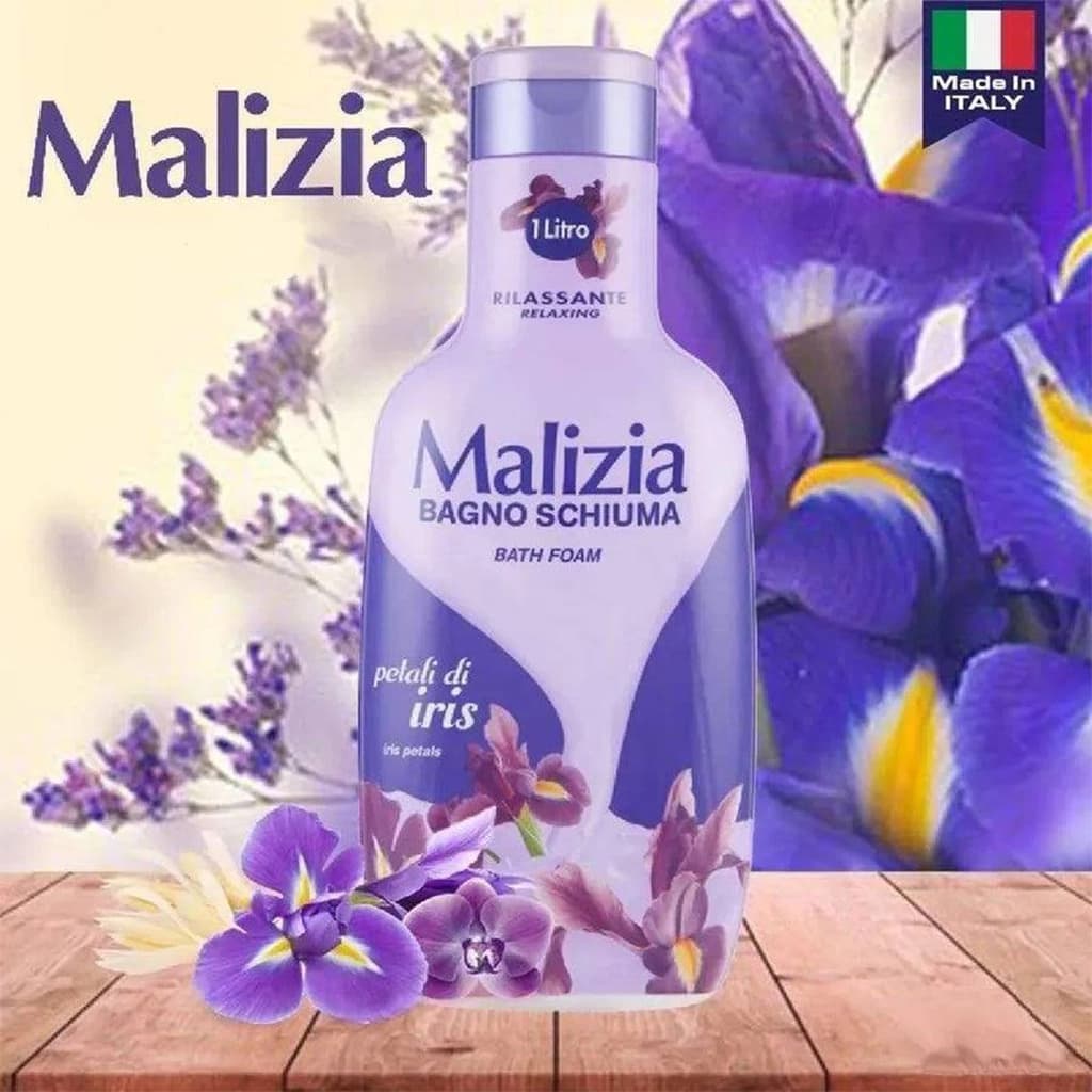 شامپو بدن مالیزیا مدل زنبق Malizia bath foam Iris Petals — تصویر ۳