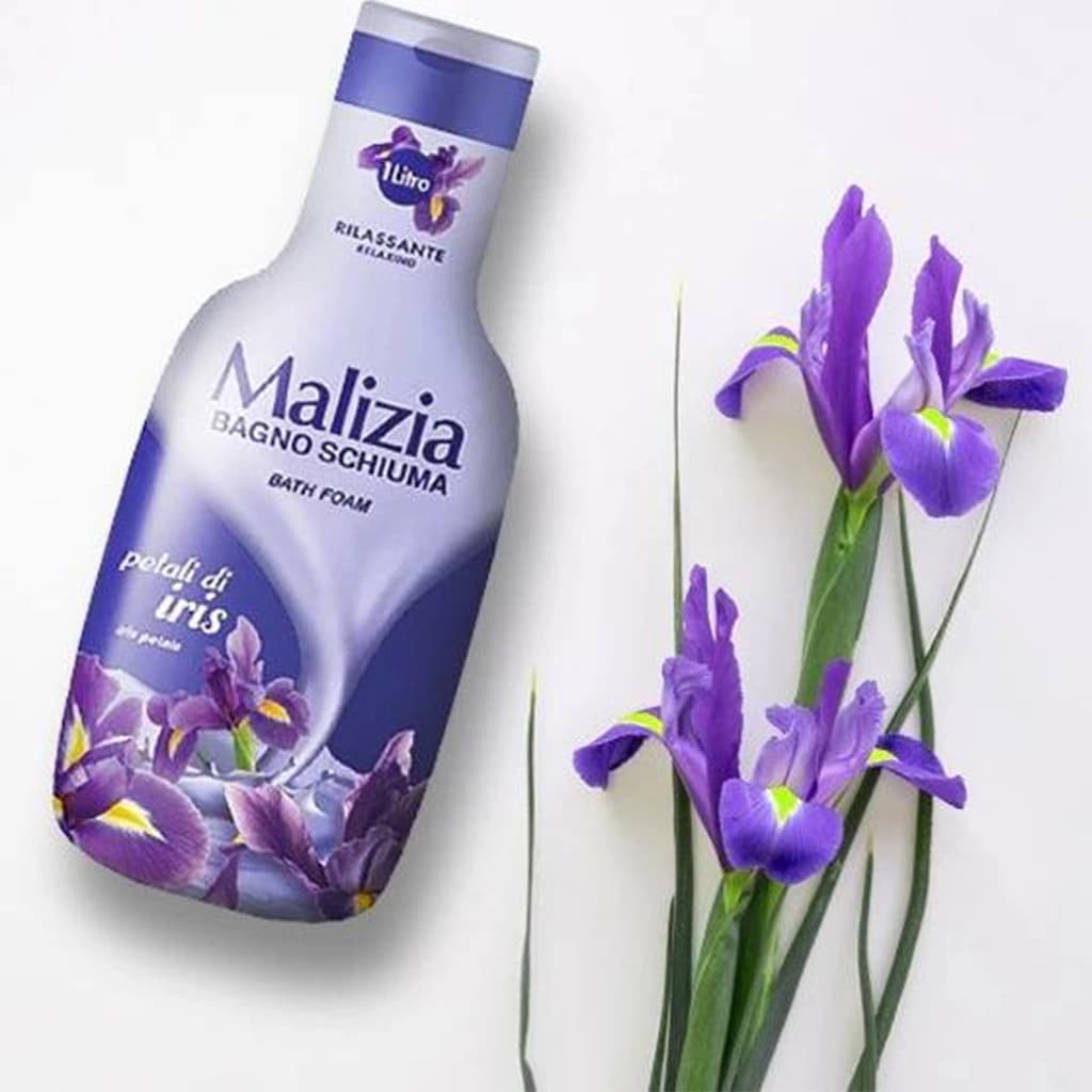 شامپو بدن مالیزیا مدل زنبق Malizia bath foam Iris Petals — تصویر ۵