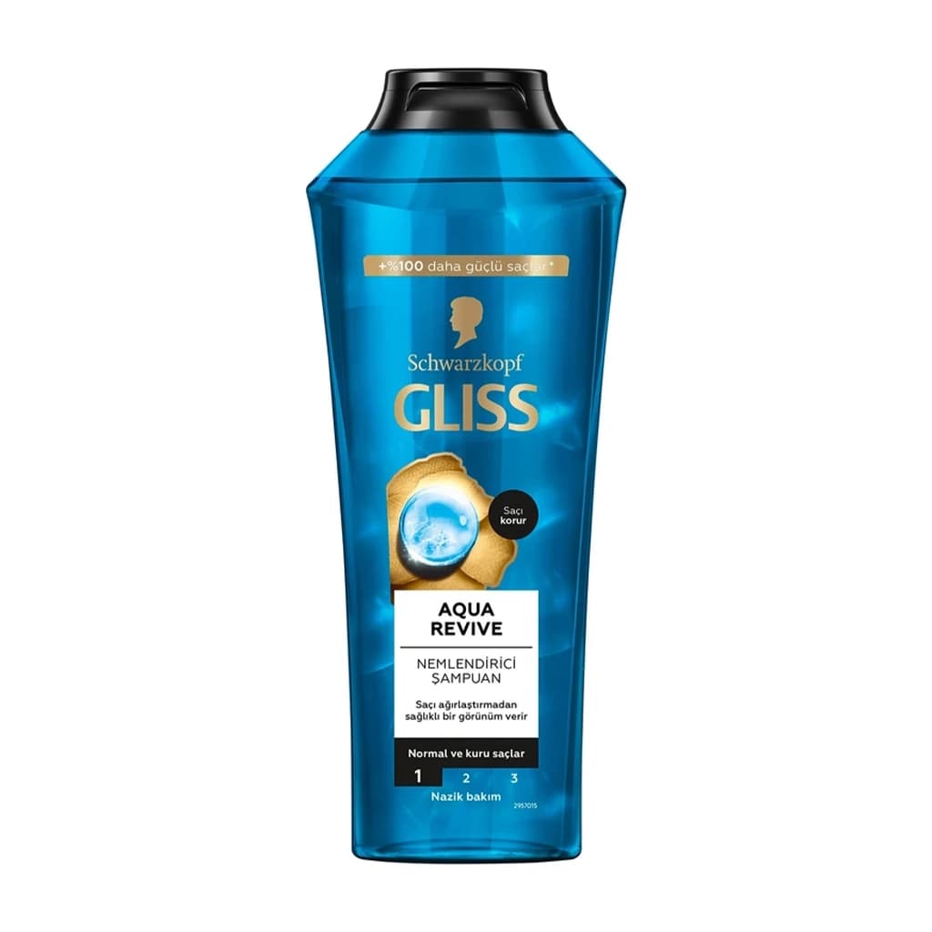 شامپو شوارتسکف گلیس مدل آبرسان و احیا کننده Gliss Aqua Revive — تصویر ۴