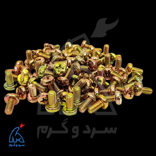 پیچ چهار سو زرد 120 – M4×8 بوتان 5 عددی – 20003536 — تصویر ۳